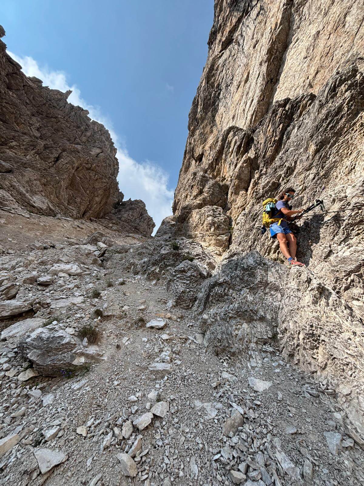 Discesa dalla Forcella Ciavazoles