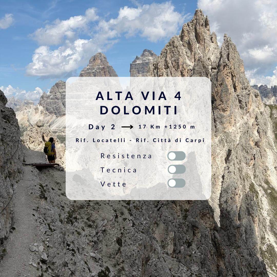 Alta Via 4 tappa 2: Rif. Locatelli – Rif. Città di Carpi