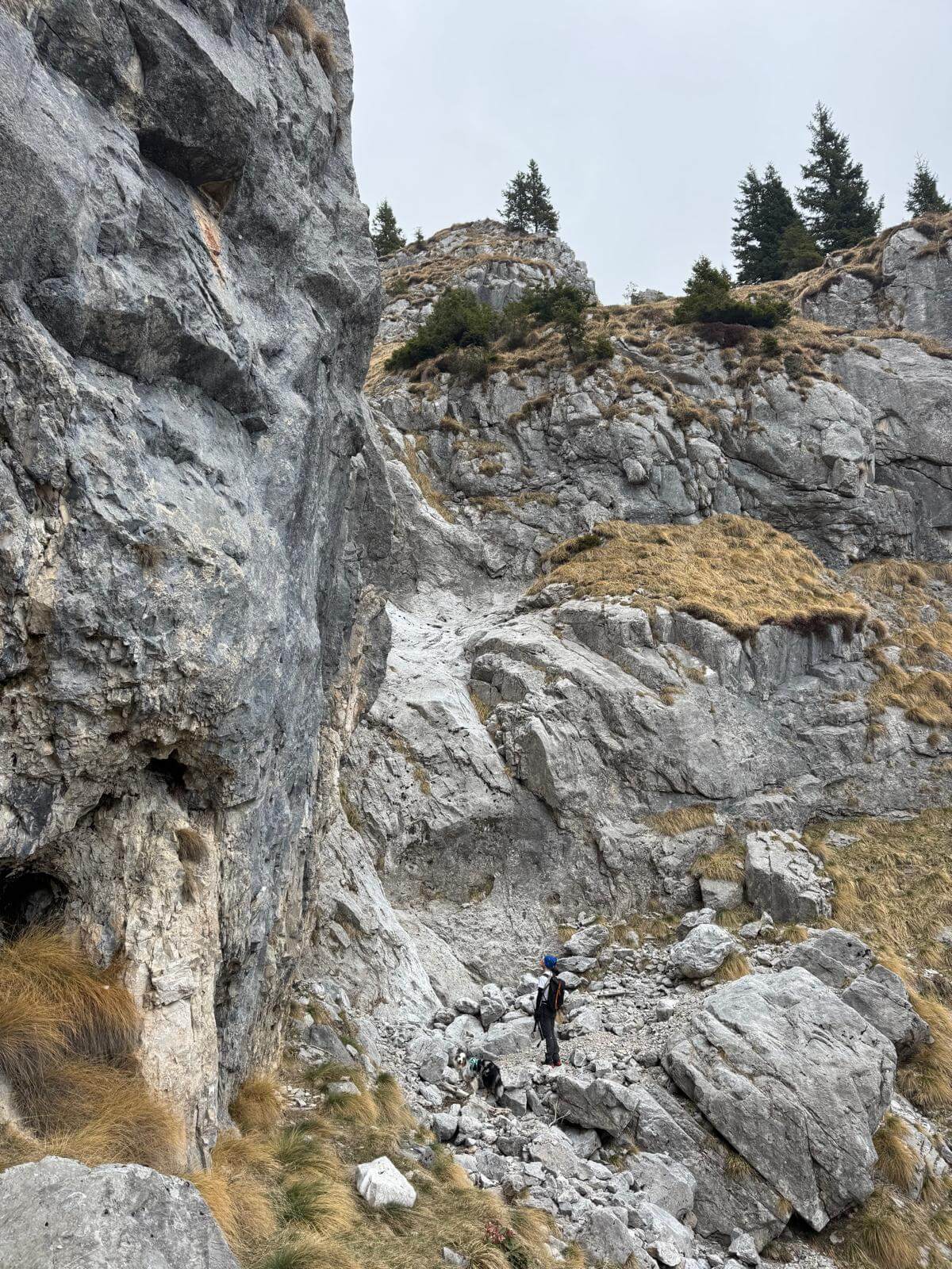 Giungiamo ai piedi di diversi colatoi e canalini rocciosi 12.04.26 Giungiamo ai piedi di diversi colatoi e canalini rocciosi 12.04.26