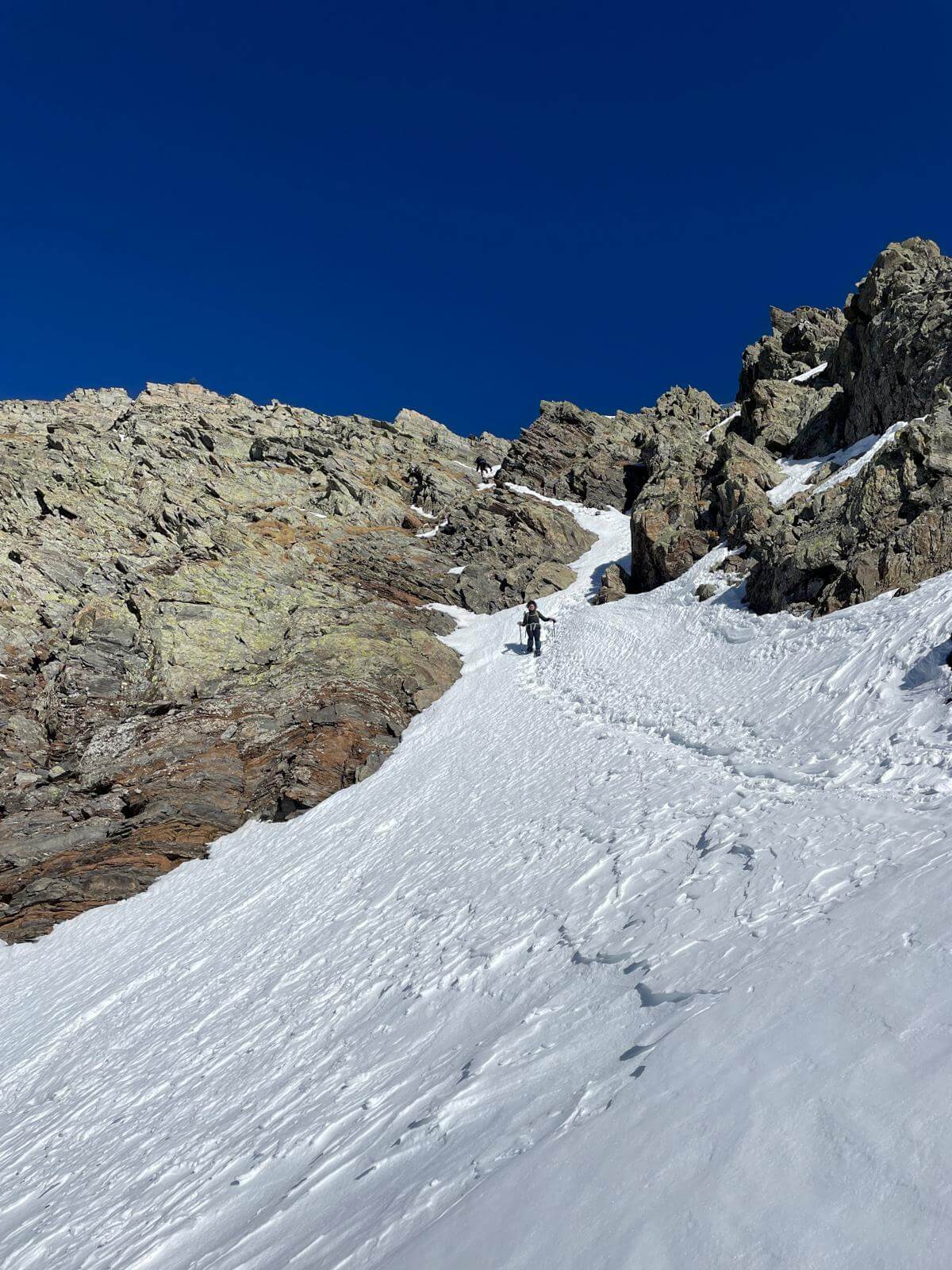 In discesa, ritorno sul traverso - 29.01.22